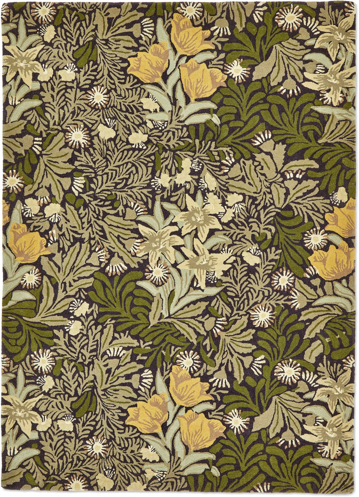Brink and Campman Bower Twining Vine Green Area Rug by Morris Co x Emery Walker's House main image