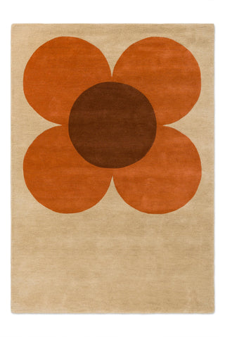 Brink and Campman Flower Placement Pumpkin/Ecru Area Rug by Orla Kiely Main Image