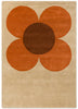 Brink and Campman Flower Placement Pumpkin/Ecru Area Rug by Orla Kiely Sample Image