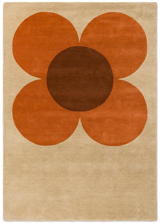Brink and Campman Flower Placement Pumpkin/Ecru Area Rug by Orla Kiely Sample Image