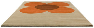 Brink and Campman Flower Placement Pumpkin/Ecru Area Rug by Orla Kiely Angle Image