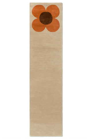 Brink and Campman Flower Placement Pumpkin/Ecru Area Rug by Orla Kiely Runner Main Image