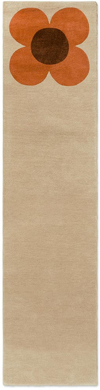 Brink and Campman Flower Placement Pumpkin/Ecru Area Rug by Orla Kiely Runner Main Image