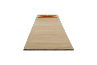 Brink and Campman Flower Placement Pumpkin/Ecru Area Rug by Orla Kiely Runner Angle Image
