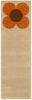 Brink and Campman Flower Placement Pumpkin/Ecru Area Rug by Orla Kiely Runner Main Image