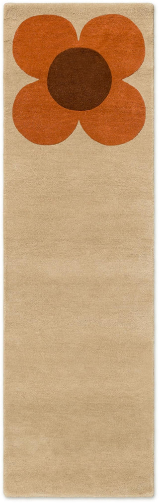 Brink and Campman Flower Placement Pumpkin/Ecru Area Rug by Orla Kiely Runner Main Image