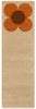 Brink and Campman Flower Placement Pumpkin/Ecru Area Rug by Orla Kiely Runner Main Image