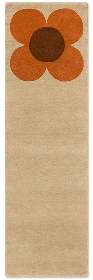 Brink and Campman Flower Placement Pumpkin/Ecru Area Rug by Orla Kiely Runner Main Image