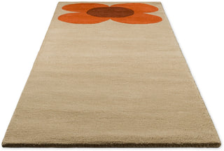 Brink and Campman Flower Placement Pumpkin/Ecru Area Rug by Orla Kiely Runner Angle Image