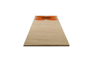 Brink and Campman Flower Placement Pumpkin/Ecru Area Rug by Orla Kiely Runner Angle Image