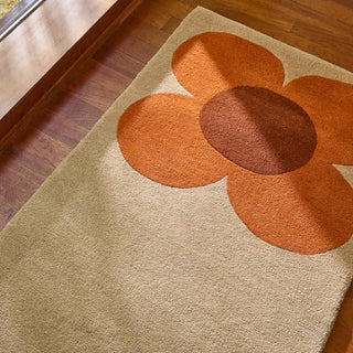 Brink and Campman Flower Placement Pumpkin/Ecru Area Rug by Orla Kiely Runner Room Image