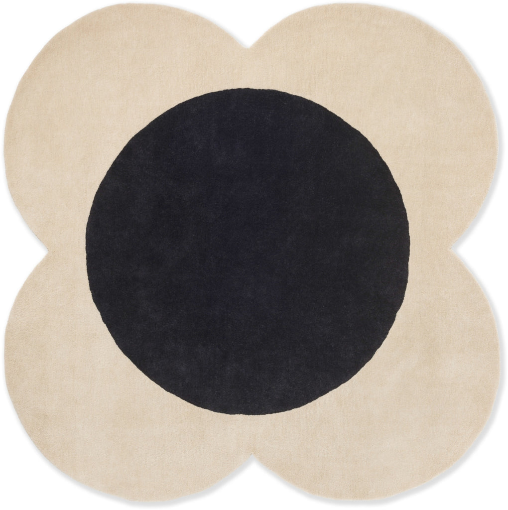Brink and Campman Flower Spot Ecru/Black Area Rug by Orla Kiely main image