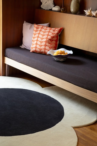 Brink and Campman Flower Spot Ecru/Black Area Rug by Orla Kiely Room Image Feature