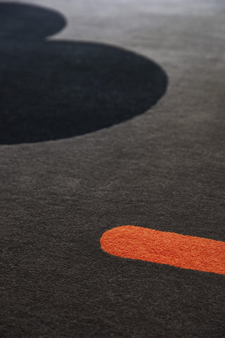 Brink and Campman Geo Flower Graphite Area Rug by Orla Kiely Room Image Feature