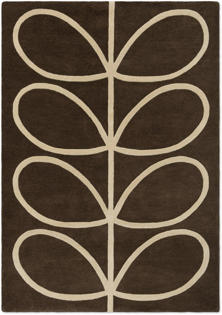 Brink and Campman Giant Linear Stem Walnut Area Rug by Orla Kiely main image