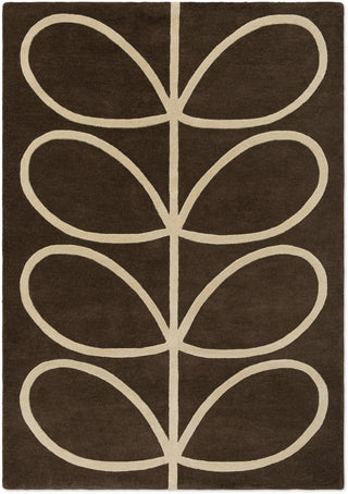 Brink and Campman Giant Linear Stem Walnut Area Rug by Orla Kiely main image