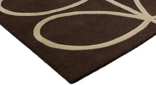 Brink and Campman Giant Linear Stem Walnut Area Rug by Orla Kiely Corner Image