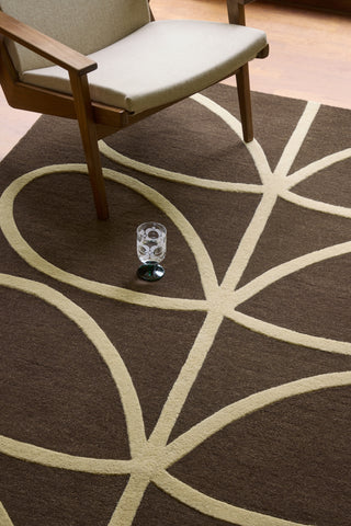 Brink and Campman Giant Linear Stem Walnut Area Rug by Orla Kiely Room Image