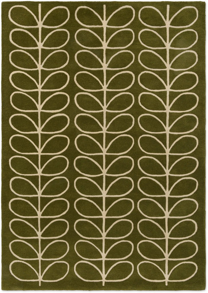 Brink and Campman Linear Stem Olive Area Rug by Orla Kiely main image