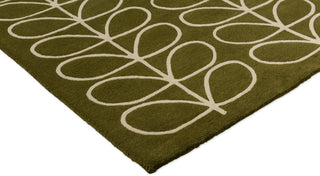 Brink and Campman Linear Stem Olive Area Rug by Orla Kiely Corner Image