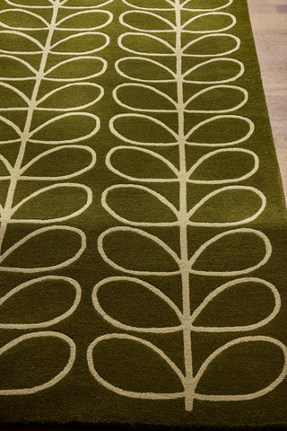 Brink and Campman Linear Stem Olive Area Rug by Orla Kiely Room Image