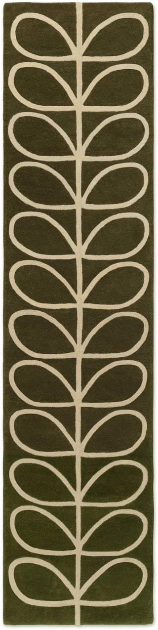 Brink and Campman Linear Stem Olive Area Rug by Orla Kiely Runner Main Image