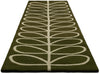 Brink and Campman Linear Stem Olive Area Rug by Orla Kiely Runner Angle Image