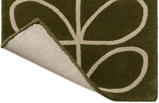 Brink and Campman Linear Stem Olive Area Rug by Orla Kiely Runner Fold Image