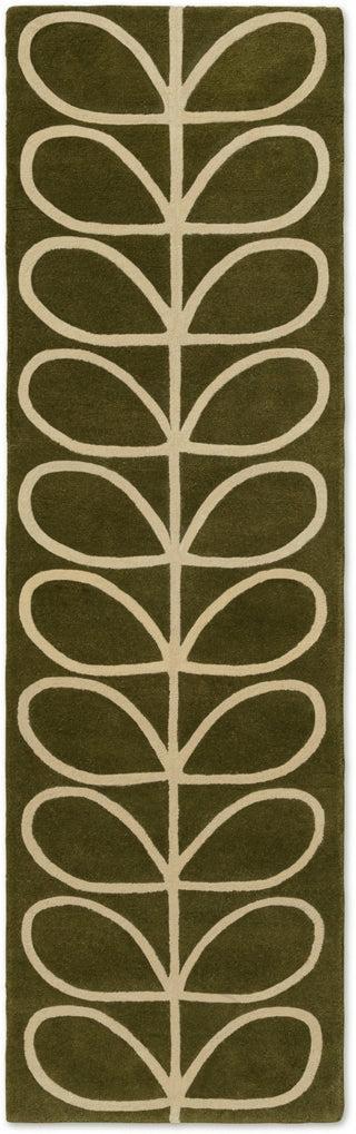 Brink and Campman Linear Stem Olive Area Rug by Orla Kiely Runner Main Image