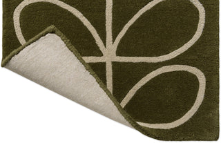 Brink and Campman Linear Stem Olive Area Rug by Orla Kiely Runner Fold Image