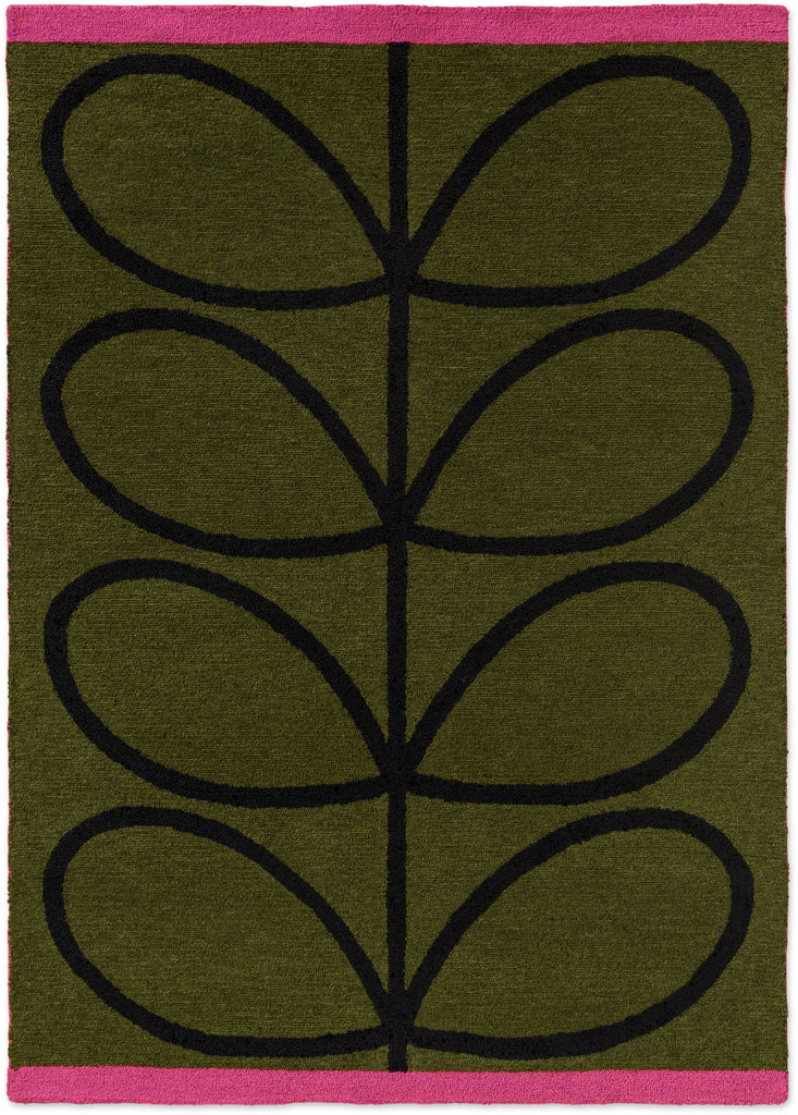 Brink and Campman Linear Stem Olive Area Rug by Orla Kiely main image
