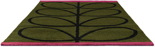 Brink and Campman Linear Stem Olive Area Rug by Orla Kiely Angle Image