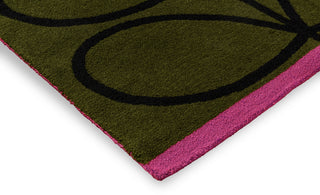 Brink and Campman Linear Stem Olive Area Rug by Orla Kiely Corner Image