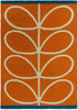 Brink and Campman Linear Stem Orange Area Rug by Orla Kiely main image