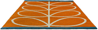 Brink and Campman Linear Stem Orange Area Rug by Orla Kiely Angle Image