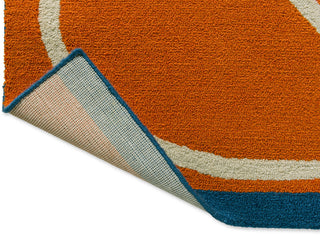 Brink and Campman Linear Stem Orange Area Rug by Orla Kiely Fold Image