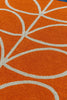 Brink and Campman Linear Stem Orange Area Rug by Orla Kiely Room Image Feature