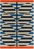Brink and Campman Stripy Stem Azure Area Rug by Orla Kiely main image