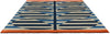 Brink and Campman Stripy Stem Azure Area Rug by Orla Kiely Angle Image
