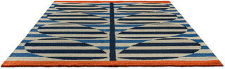 Brink and Campman Stripy Stem Azure Area Rug by Orla Kiely Angle Image