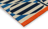 Brink and Campman Stripy Stem Azure Area Rug by Orla Kiely Corner Image
