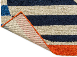 Brink and Campman Stripy Stem Azure Area Rug by Orla Kiely Fold Image