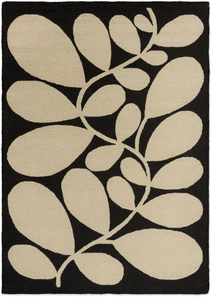 Brink and Campman Sycamore Black Area Rug by Orla Kiely main image