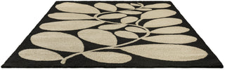 Brink and Campman Sycamore Black Area Rug by Orla Kiely Angle Image