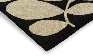 Brink and Campman Sycamore Black Area Rug by Orla Kiely Corner Image
