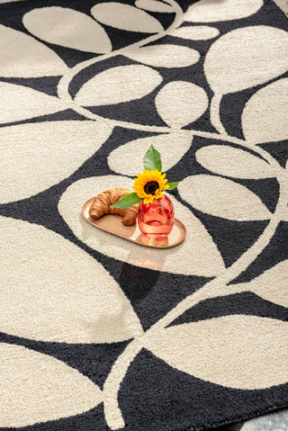 Brink and Campman Sycamore Black Area Rug by Orla Kiely Room Image Feature