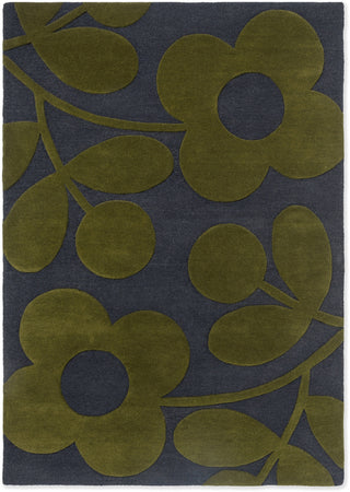 Brink and Campman Sprig Stem Marine Area Rug by Orla Kiely main image