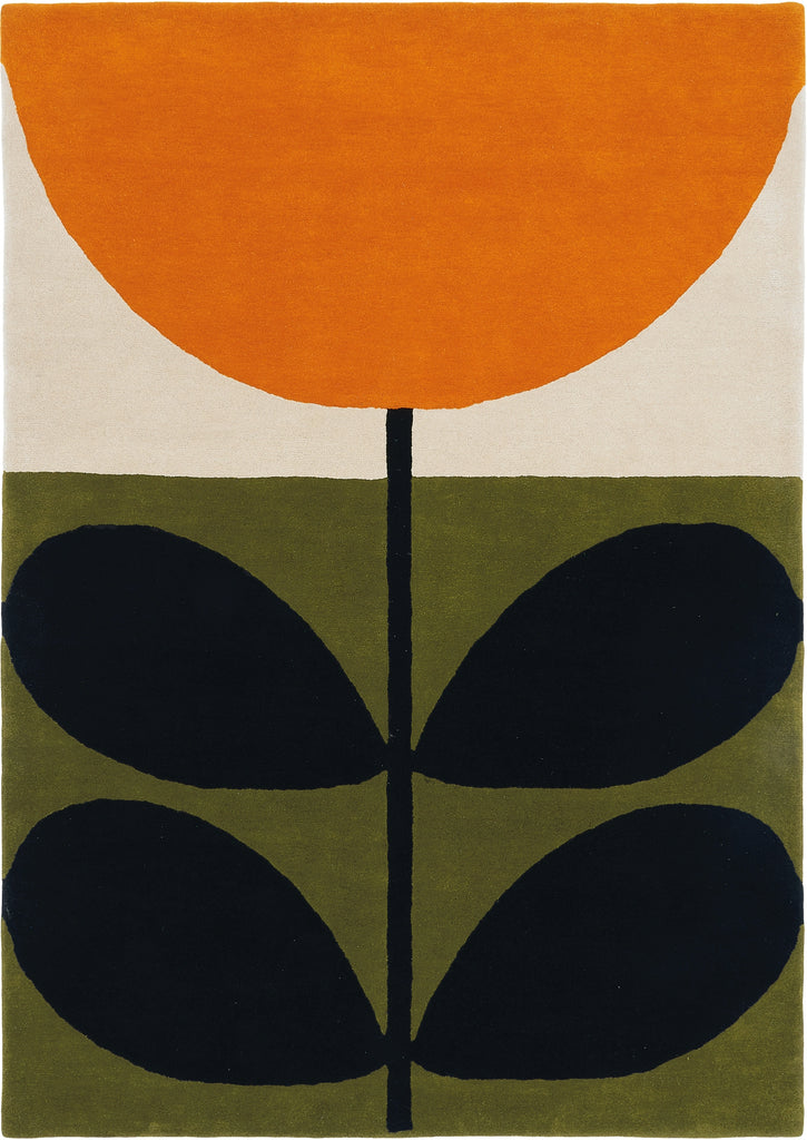 Brink and Campman Stem Black Area Rug by Orla Kiely main image