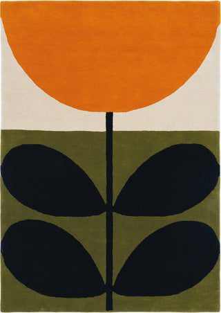 Brink and Campman Stem Black Area Rug by Orla Kiely main image