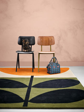Brink and Campman Stem Black Area Rug by Orla Kiely Room Image Feature